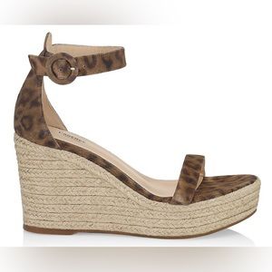 NWT L’AGENCE Platform Wedge Cheetah Espadrille